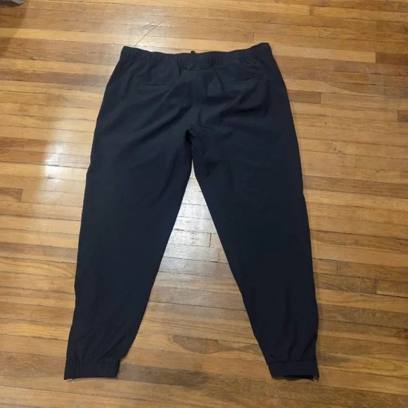 Albion Fit Jetsetters Black Jogger Pants with Gold Ankle Zip Detail - Picture 6 of 13